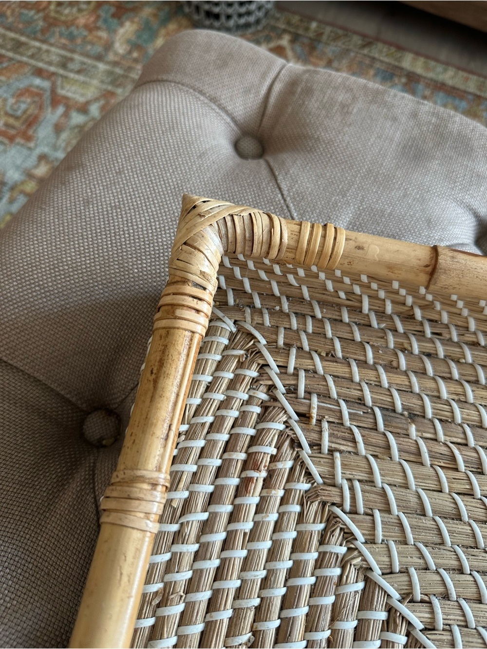 Bamboo Hand Woven Rattan Rectangular Tray - Picture 6 of 13